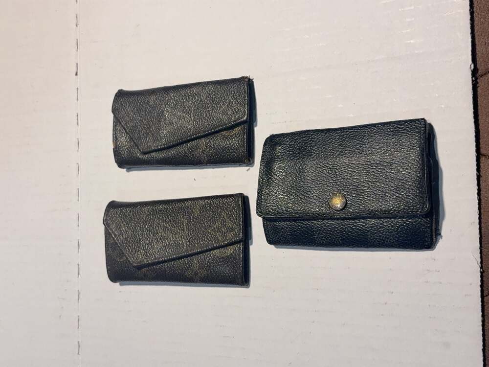 Authentic Louis Vuitton Bundle of 3 Key Holders including Monogram and Damier